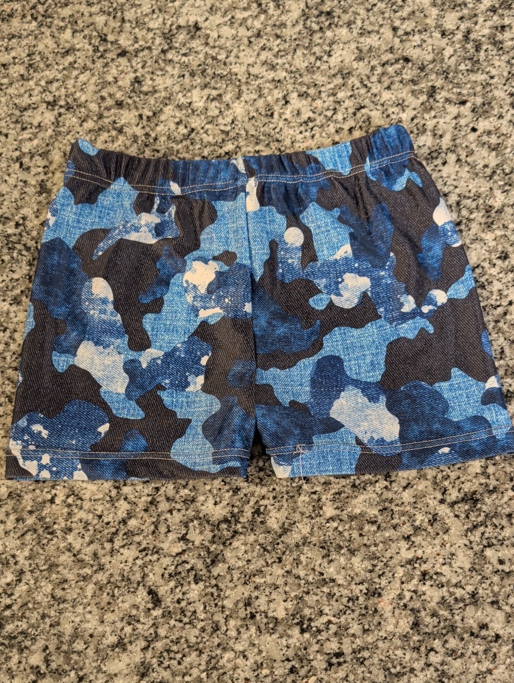Kids Blue Camouflage Pull-On Shorts